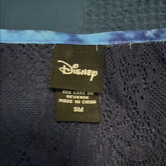 Disney Lilo & Stitch Blue Sleeveless Tank Top with Lace. - Picture 4 of 8